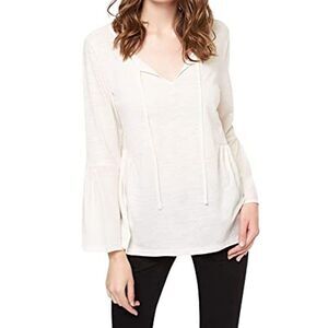 Sanctuary  by Anthro‎ Bell Sleeve Boho Gauze Top